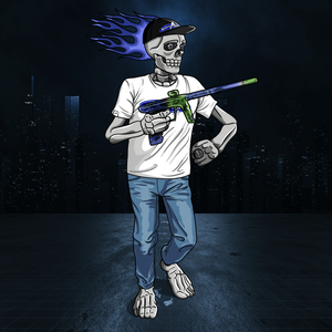 Adrenaline Skully NFT - Joker in Casual with Hat and Ring - Adrenaline