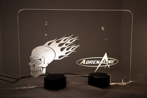 Lighted Adrenaline Display Stand - Clear with Dual Multi-Color LED Arrays - Adrenaline